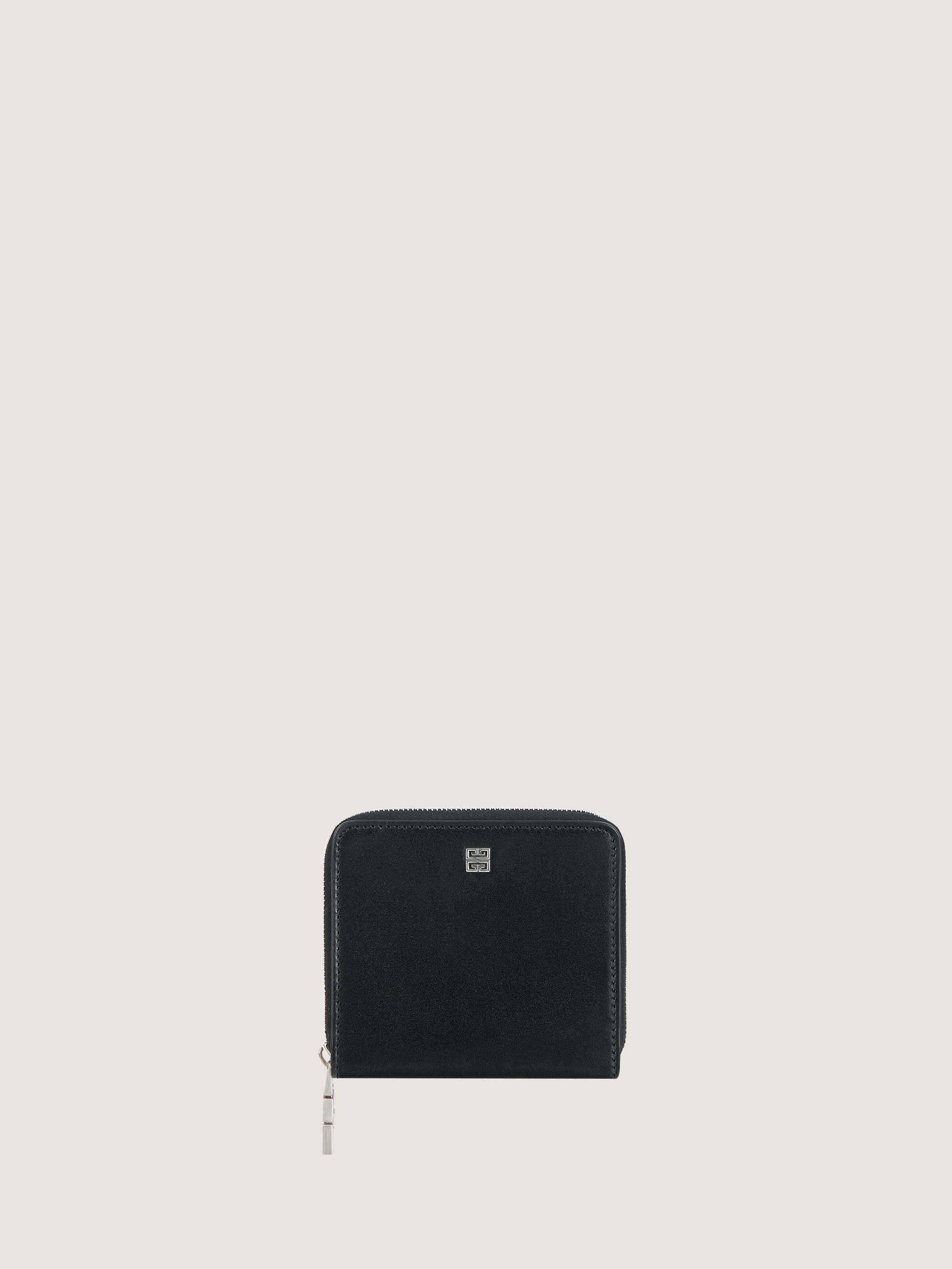Small zipped wallet in 4G Box leather